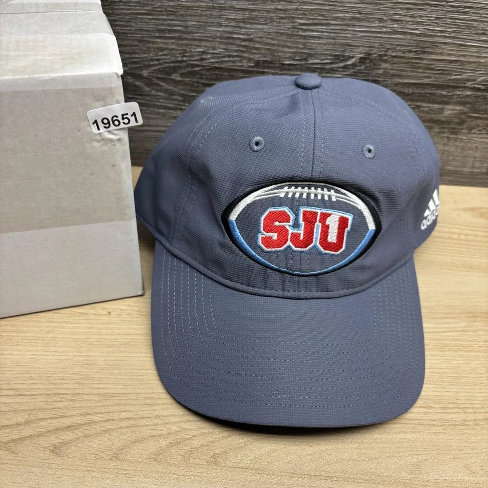 SJU Hat Cap Strap Back Mens‎ One Size Blue NCAA Football College Adidas